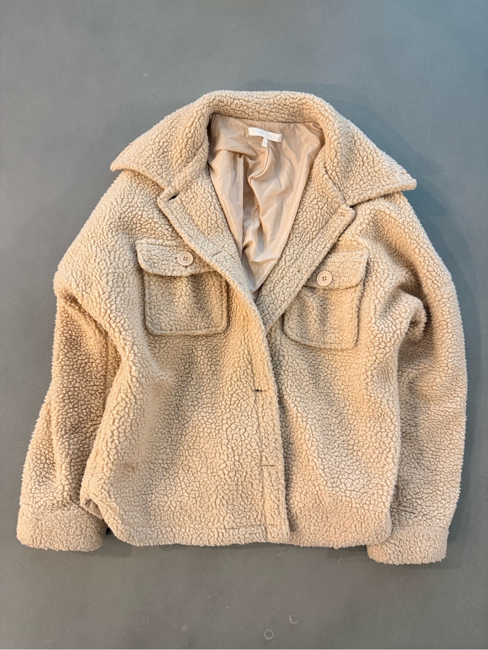 Cozy Sherpa Jacket in Beige